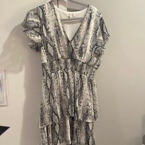 Snakeskin ruffle dress!